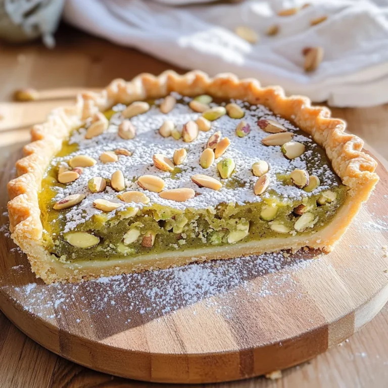 Crostata della nonna al pistacchio