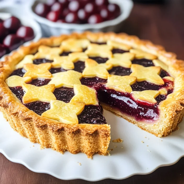 Crostata frangipane con ciliegie