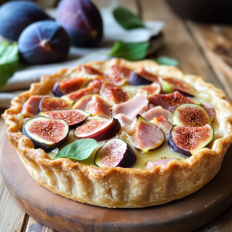 Crostata salata prosciutto di pollo e fichi