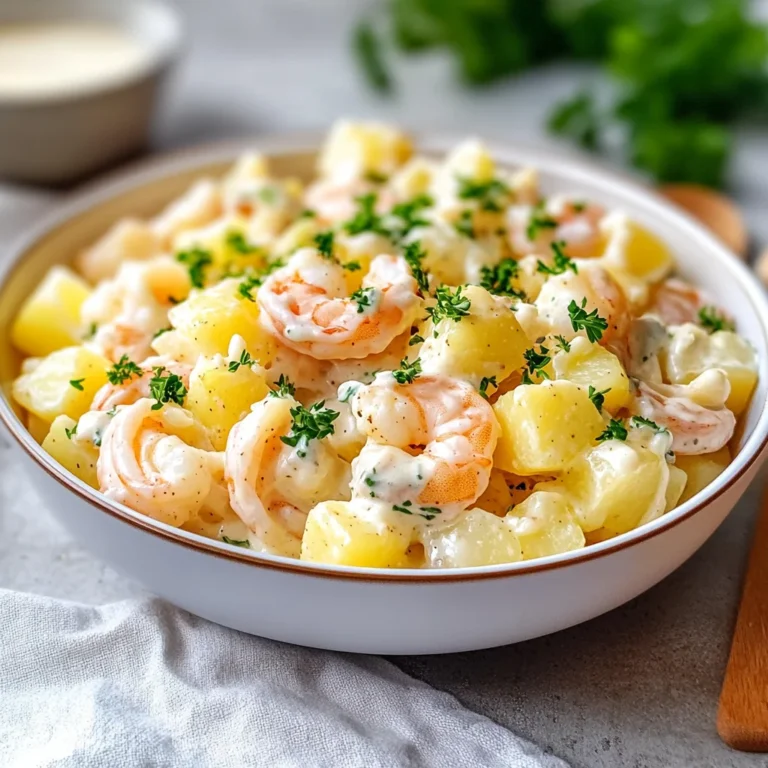 Insalata di patate e gamberi