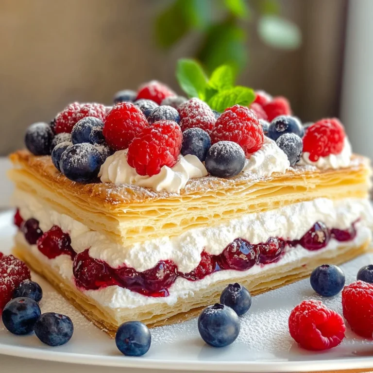 Millefoglie ai frutti di bosco