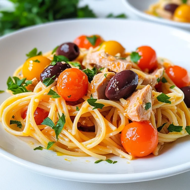 Pasta con tonno e olive