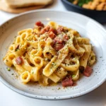 Pasta pistacchi e speck