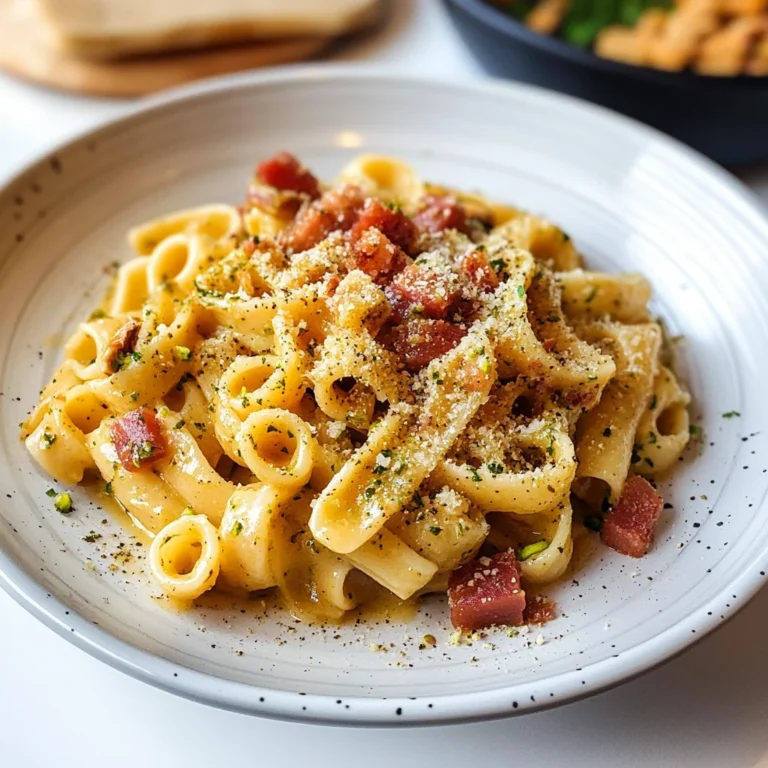 Pasta pistacchi e speck