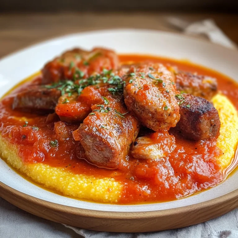 Polenta al sugo con salsiccia e costine