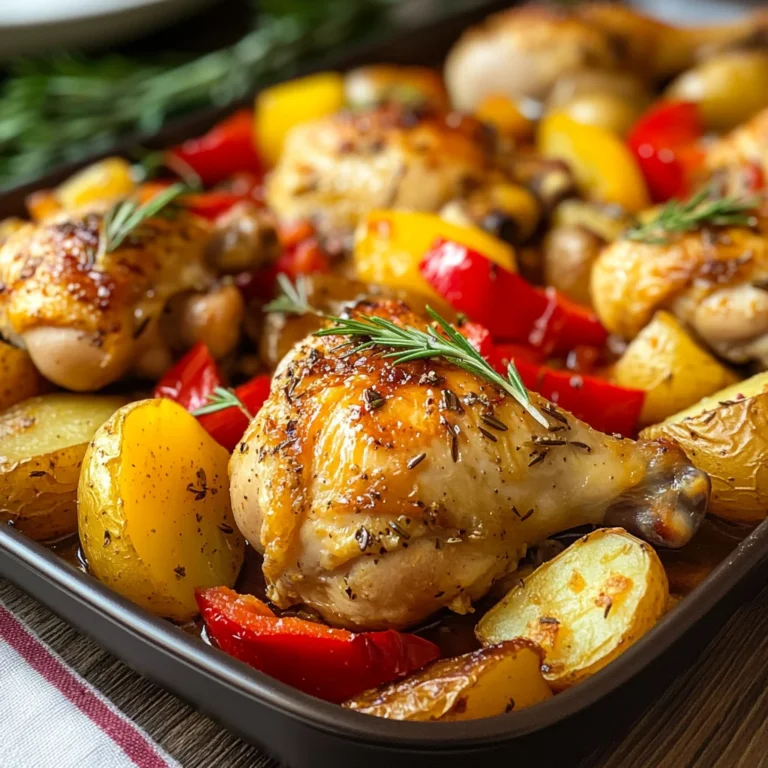 Pollo arrosto patate e peperoni