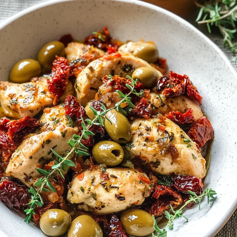 Pollo con olive e pomodorini