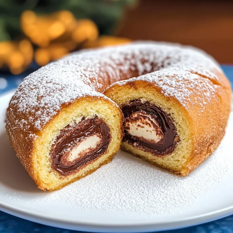 Rotolo di pandoro con nutella