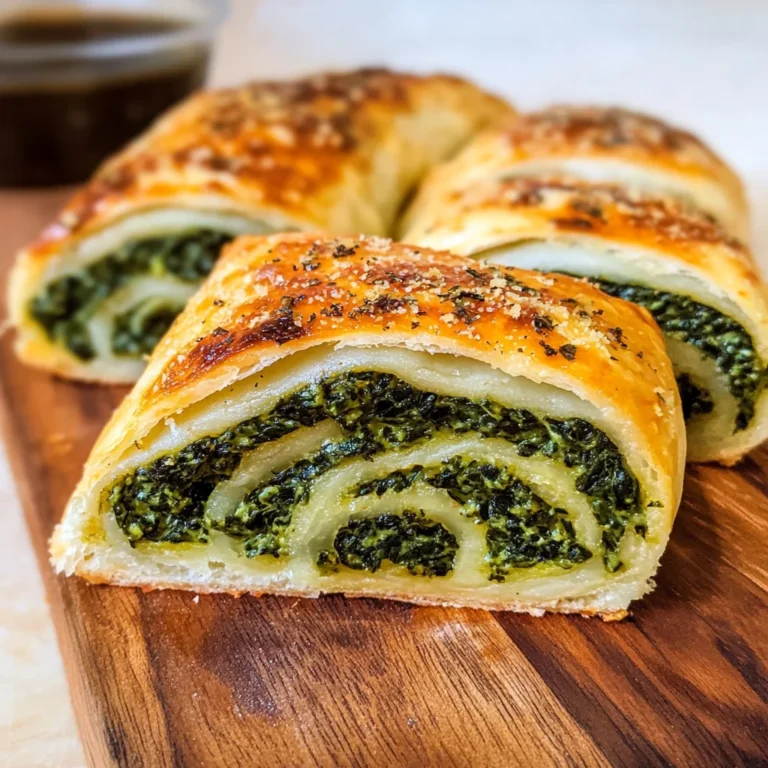 Rotolo di pizza con spinaci