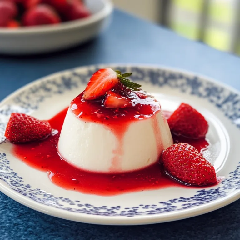Panna cotta alle fragole