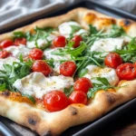Pizza con burrata e pomodorini confit